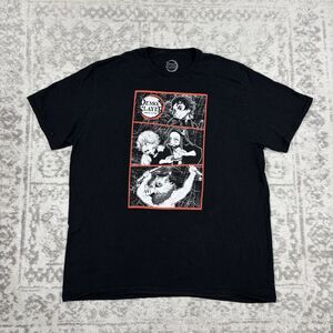 Demon Slayer T Shirt Group Panels Black Short Sleeve Cotton Men's Size 2XL XXL